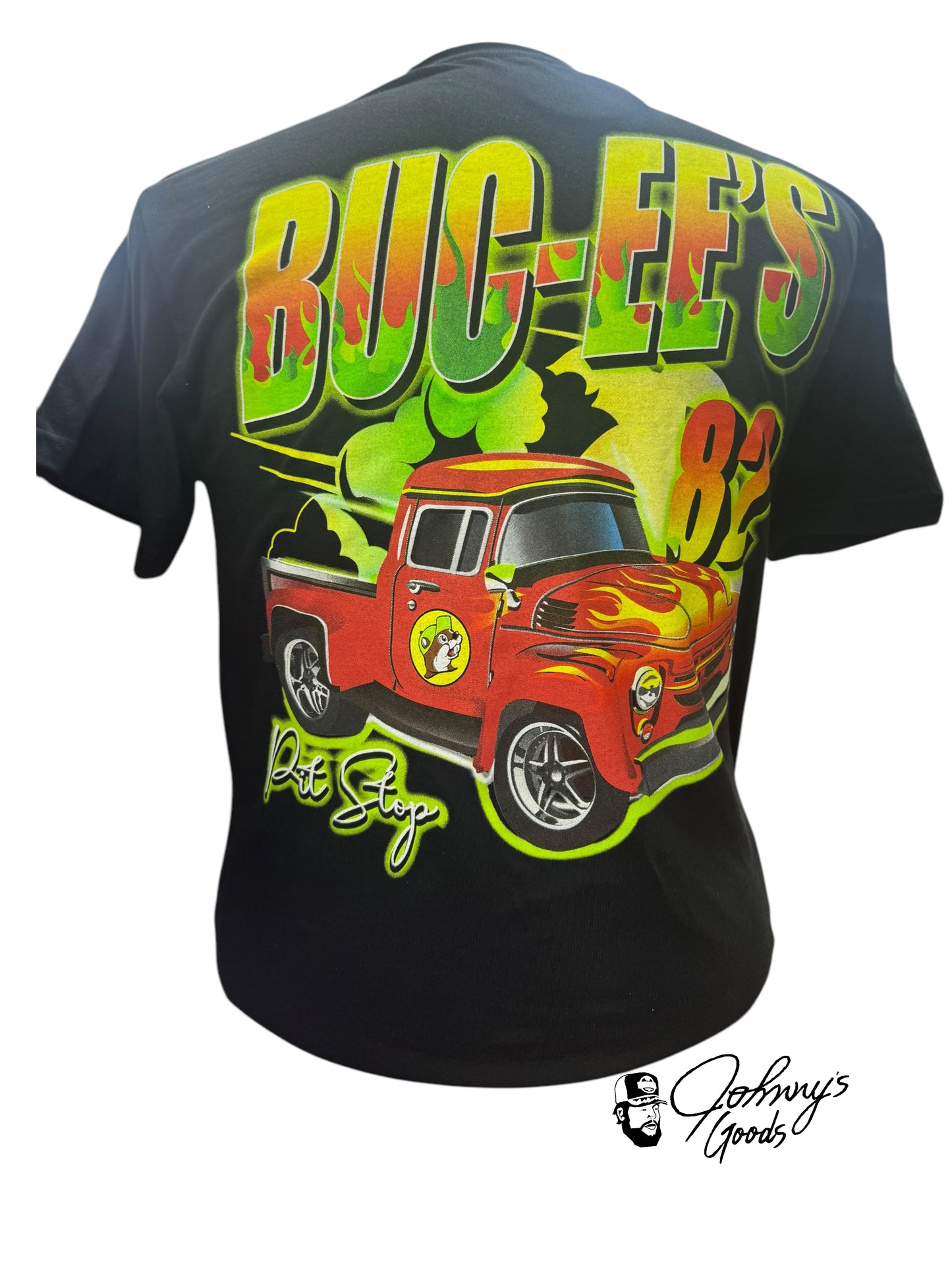 Buc-ee’s Black Red Fire Pit Stop TShirt