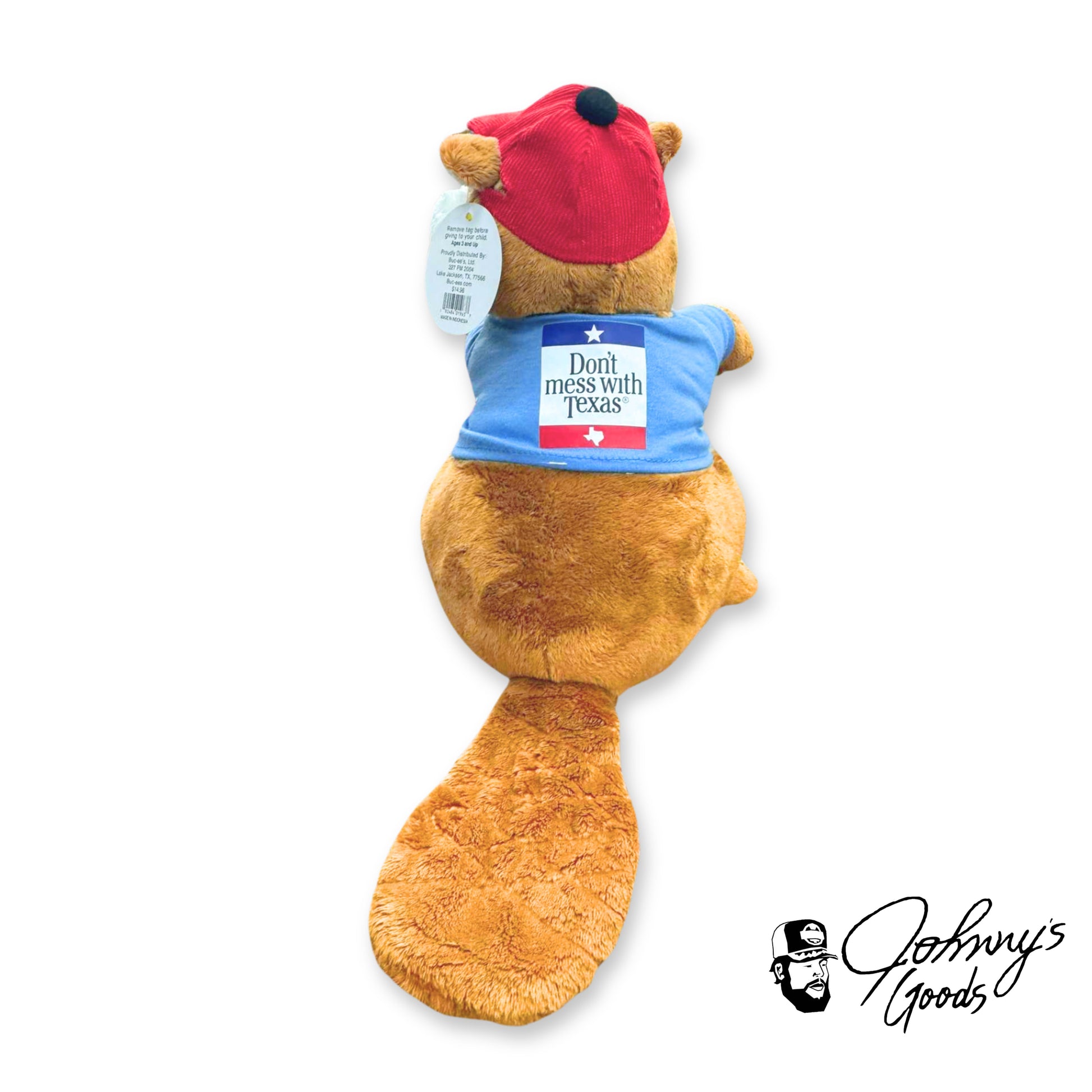 Buc-ee's Beaver Don't Mess with Texas Blue Shirt Stuffed Toy Plush buc ees buc ee's bucees buccees buc-ees