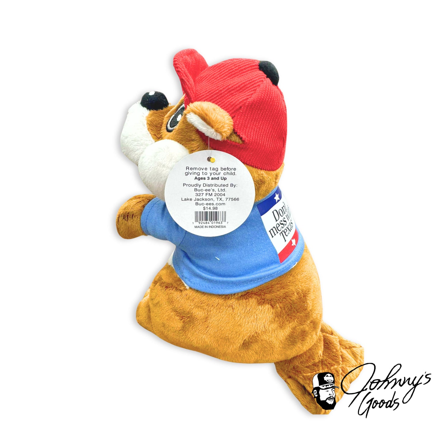 Buc-ee's Beaver Don't Mess with Texas Blue Shirt Stuffed Toy Plush buc ees buc ee's bucees buccees buc-ees