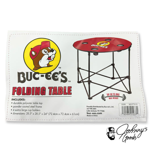 Buc-ee’s Folding Table buc ees bucees buccees buc-ees buc ee's folding table