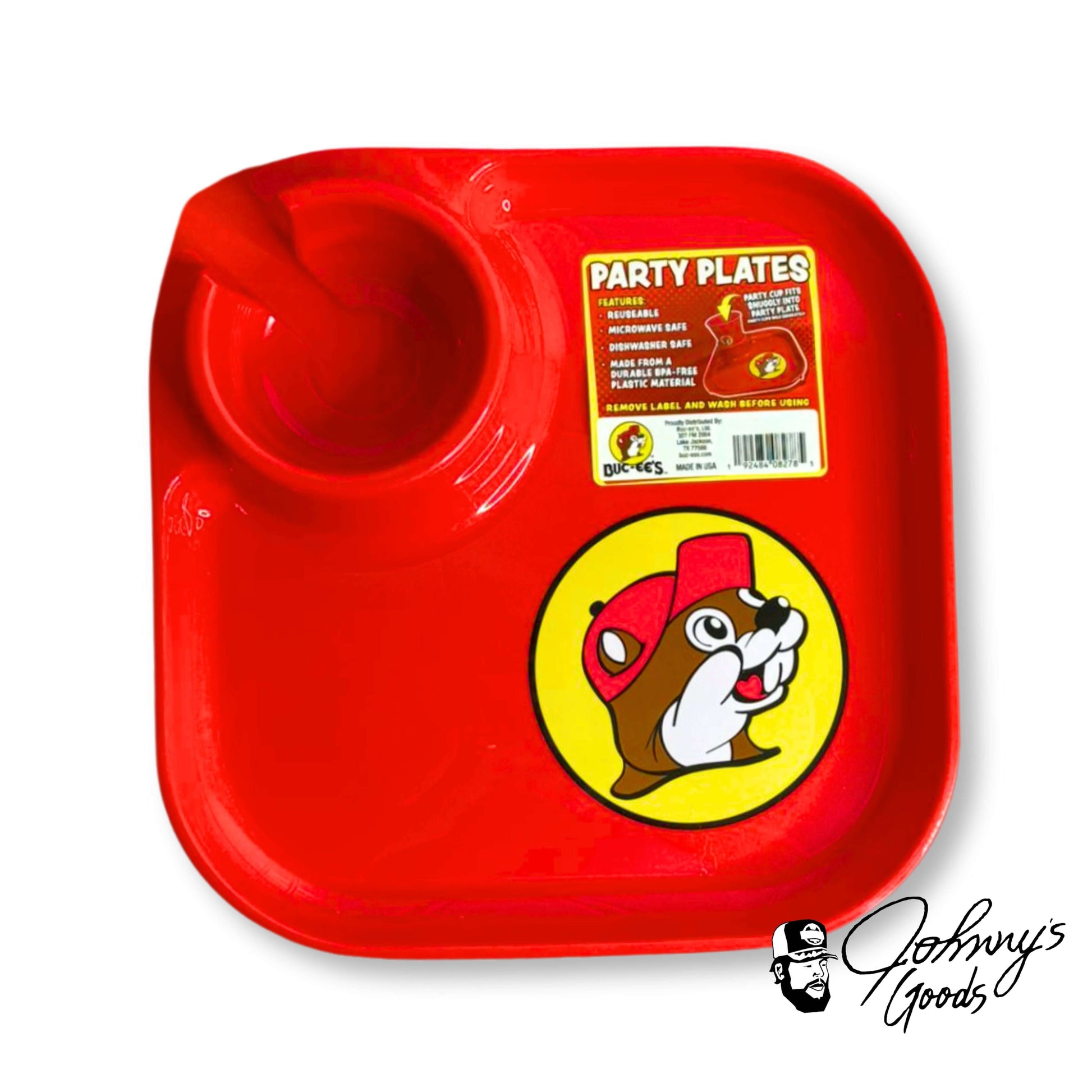 bucees plate with cup holder red plastic plates buc ees