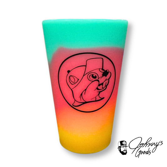 Buc-ee's 16oz Silipint Pint Glass Cup Aurora