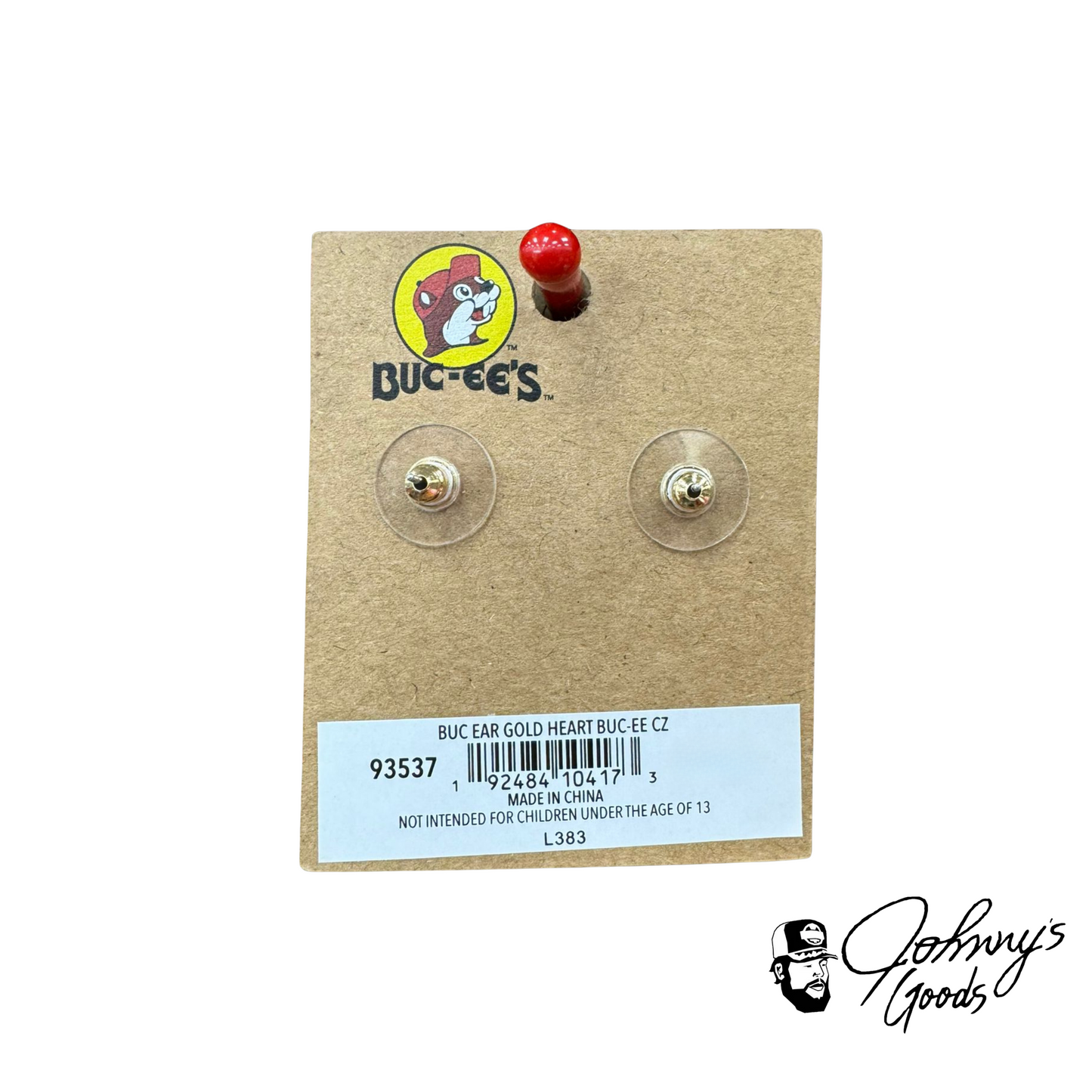 Buc-ee's Earrings Gold Heart