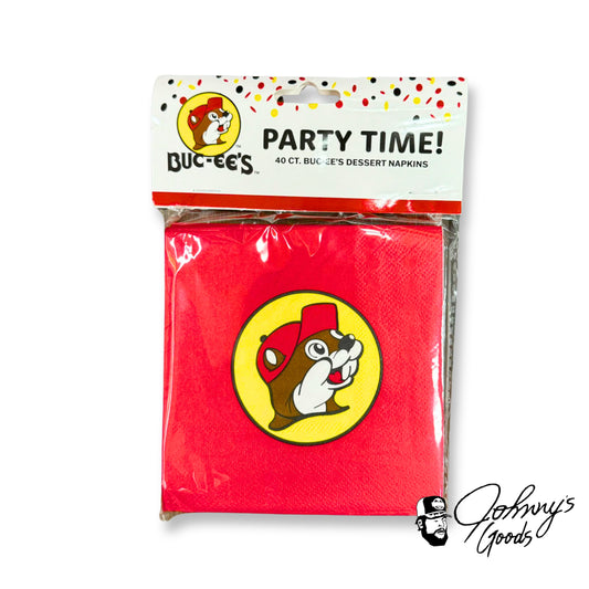 Buc-ee's Party Time Dessert Napkins, 40 Count buc ees buc ee's bucees buccees buc-ees