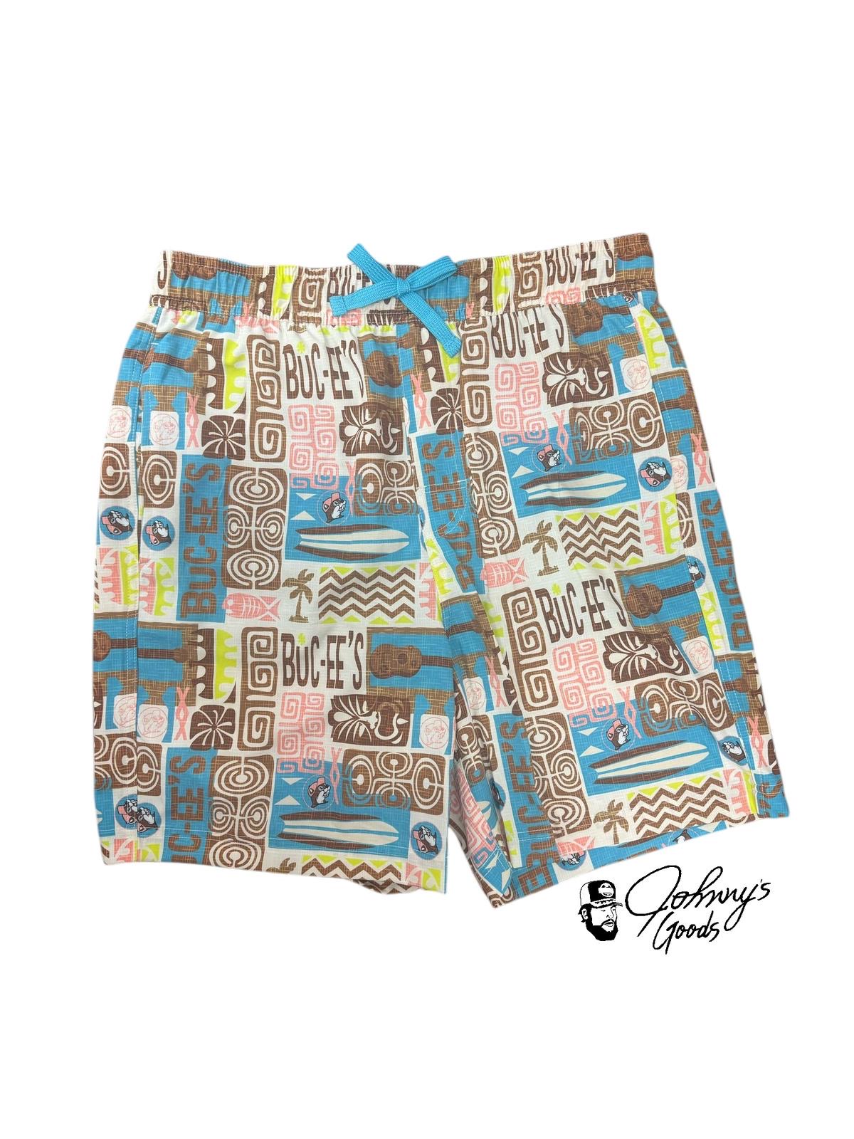 Buc-ee’s Tiki Swim Trunks 2025