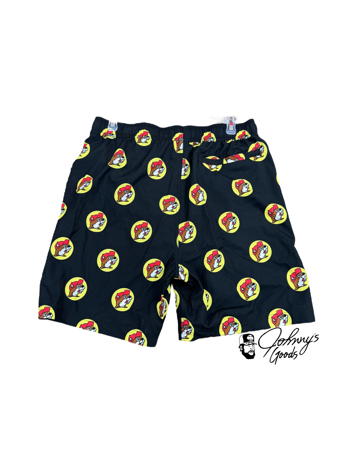 Buc-ee’s black Logo Swim Trunks 2025