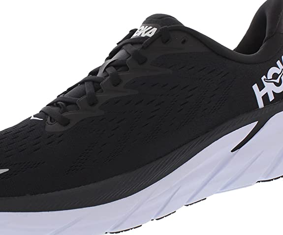 HOKA ONE ONE Clifton 8 mens wear rubber running shoes black white footwear
