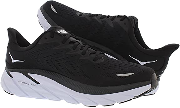 HOKA ONE ONE Clifton 8 mens wear rubber running shoes black white footwear