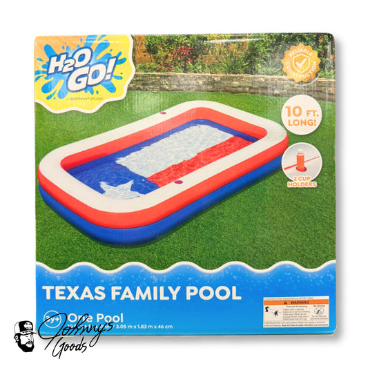 H2OGO! Texas Inflatable Family Pool, 10 Feet Long h2o go summer pool swim