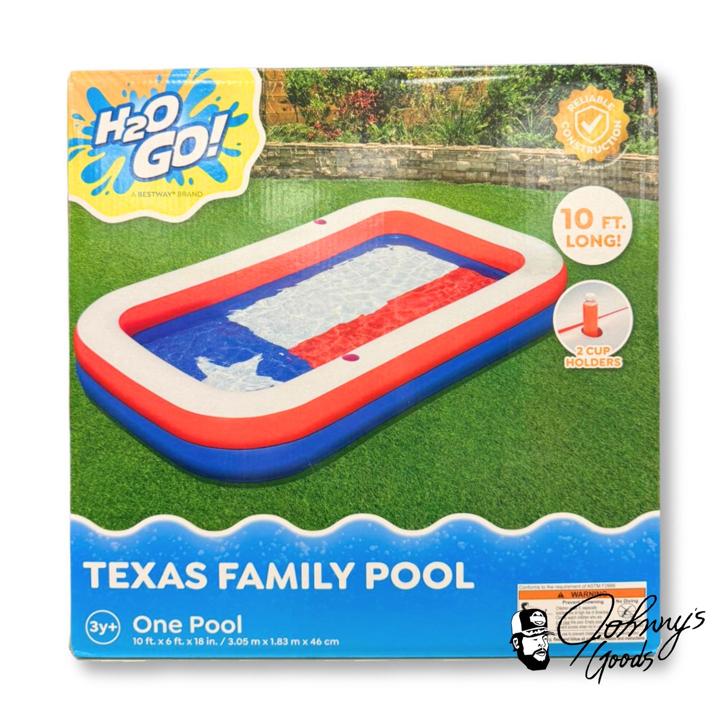 H2OGO! Texas Inflatable Family Pool, 10 Feet Long summer pool fun 2024