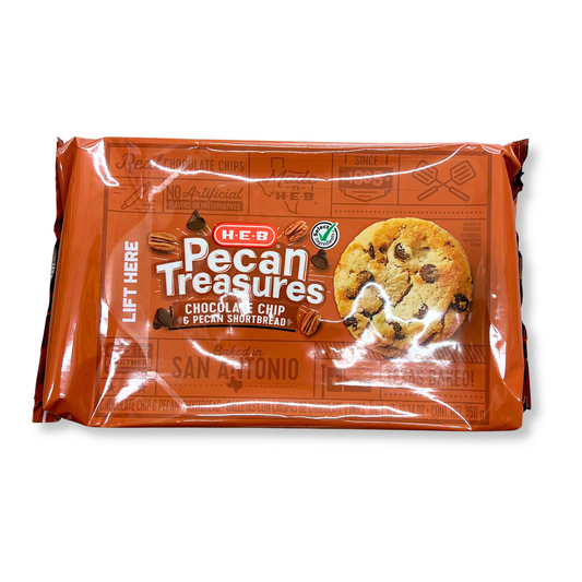 HEB Pecan Treasures Chocolate Chip and Shortbread cookies snacks treats sweets