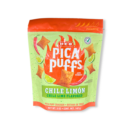 ﻿HEB Pica Puffs Crackers Chile Limón snacks treats
