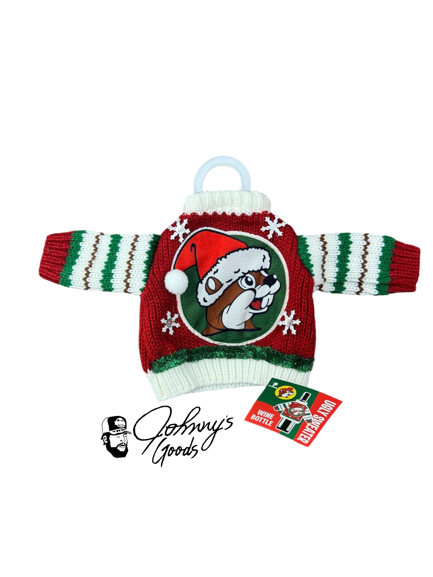 Buc-ee’s Christmas Wine Bottle Ugly Sweater