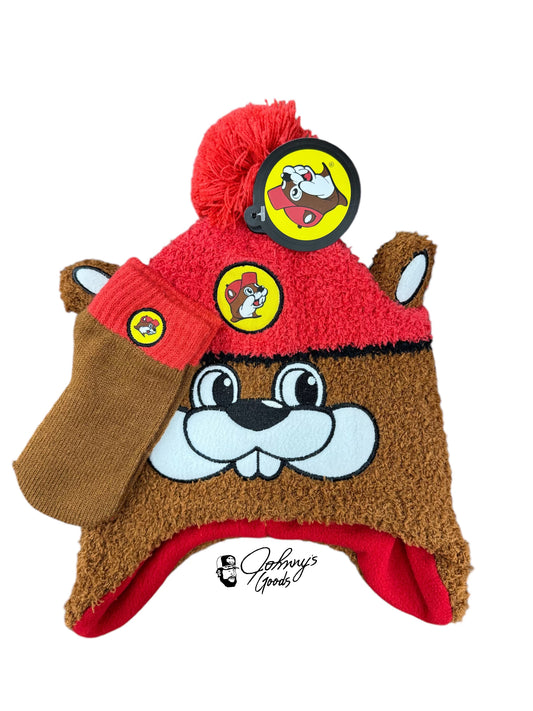 Buc-ee’s Youth Character Beanie and Gloves