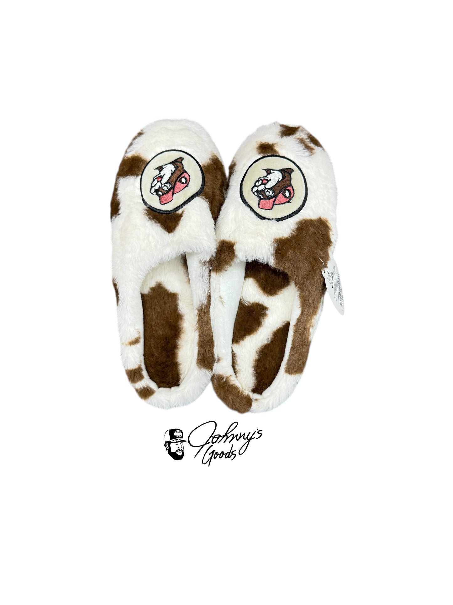 Buc-ee’s Cow Print Slippers