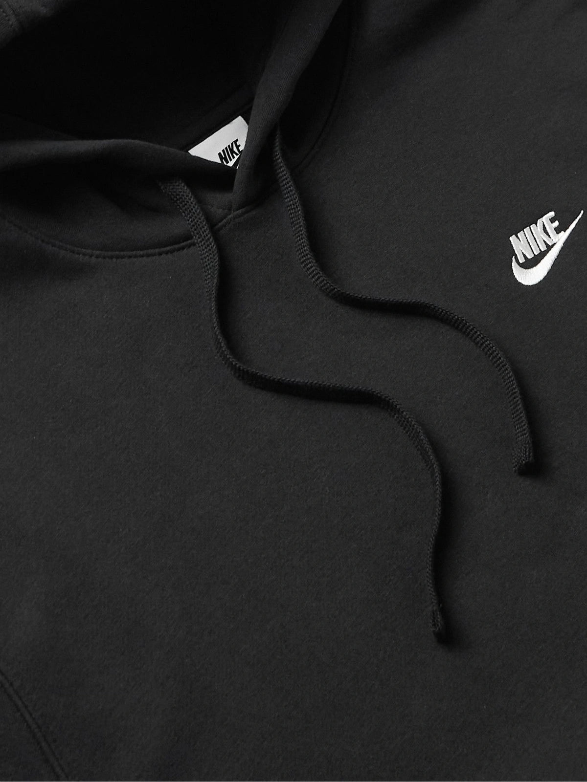 Nike Sportswear Club Logo-Embroidered Cotton Blend Jersey Hoodie Men - Black Sweats