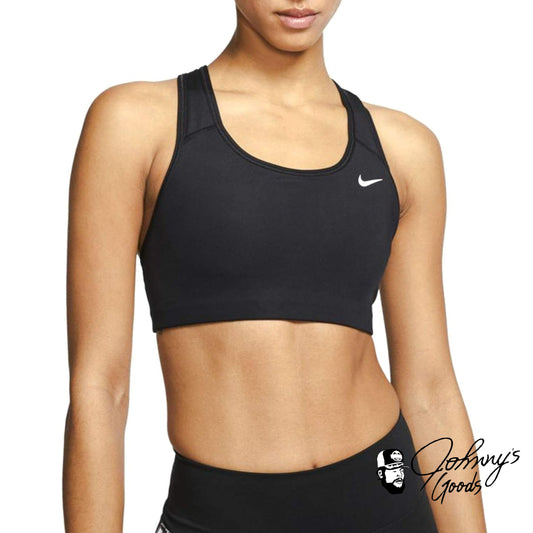 Nike Women's Medium Support Non Padded Sports Bra, Black/(White), X-Small
